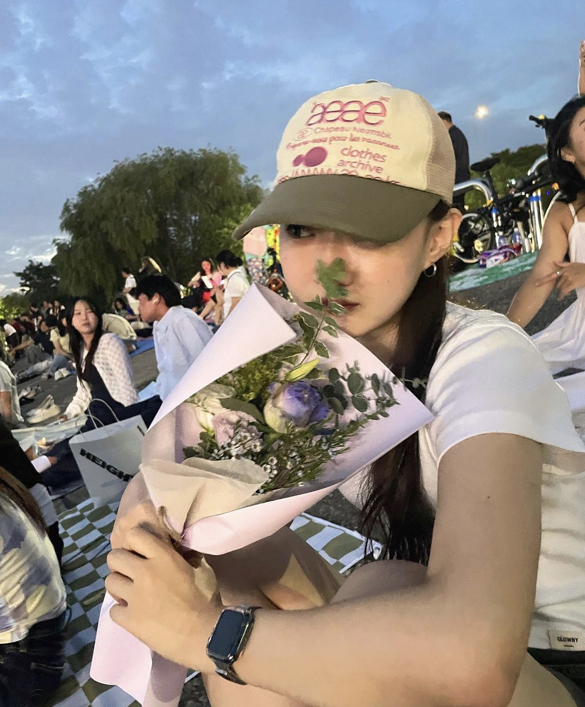 AEAE WEB LOGO MESH CAP - [OLIVE/BEIGE]