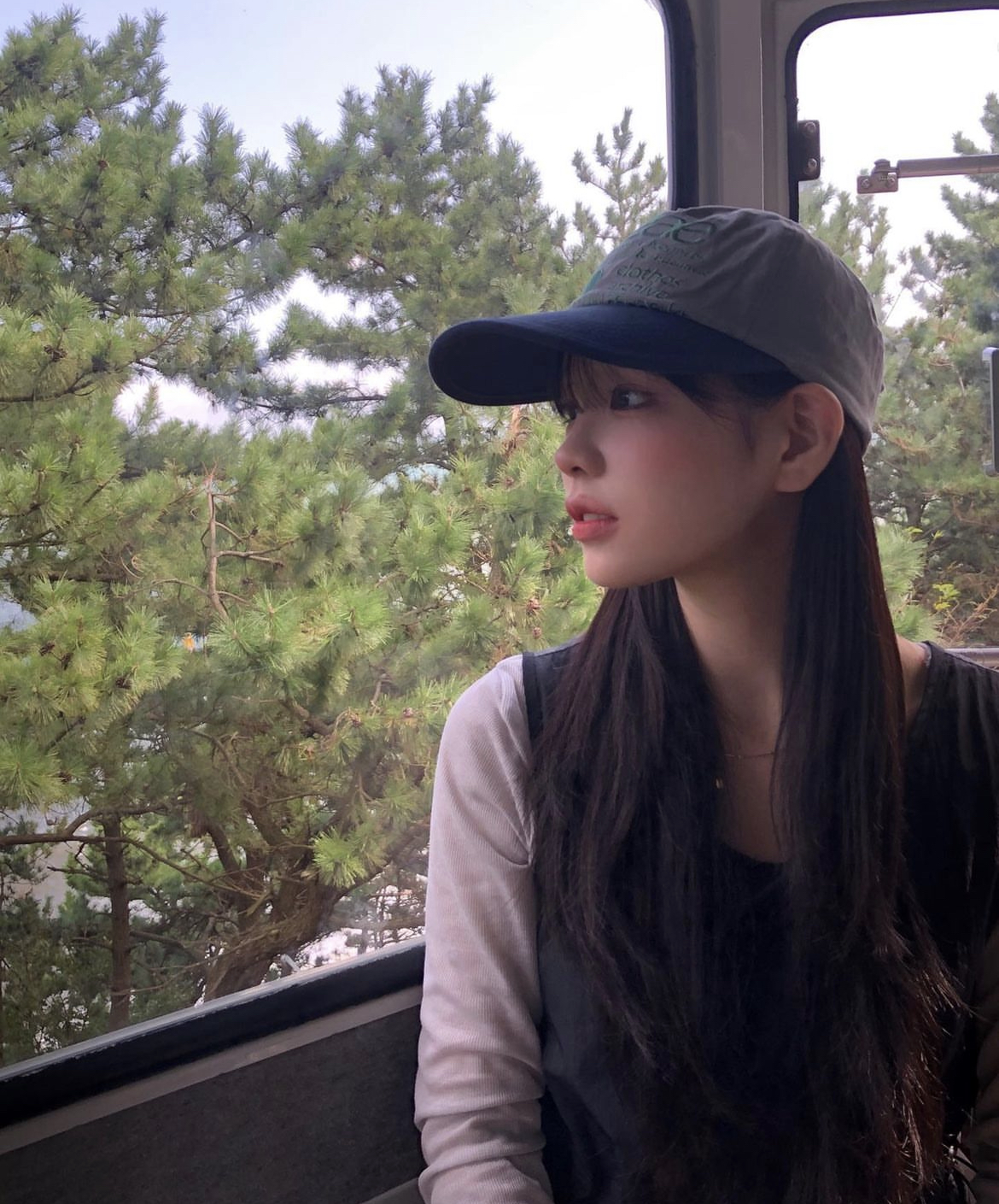 AEAE  WEB LOGO 5 PANNEL BALL CAP - [GREY/NAVY]