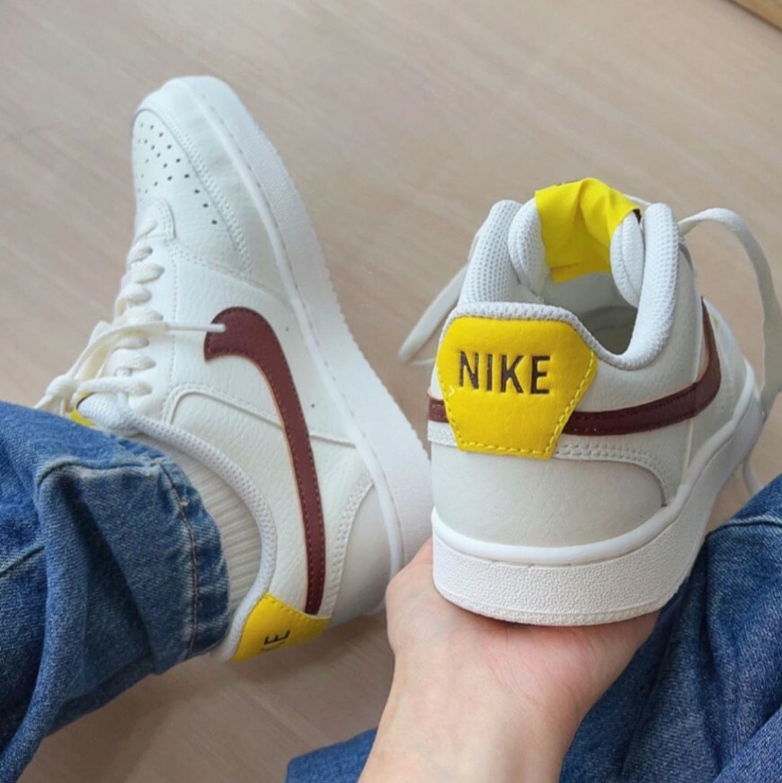 Nike Court Vision Low 摩卡棕 米色黃 低筒休閒鞋