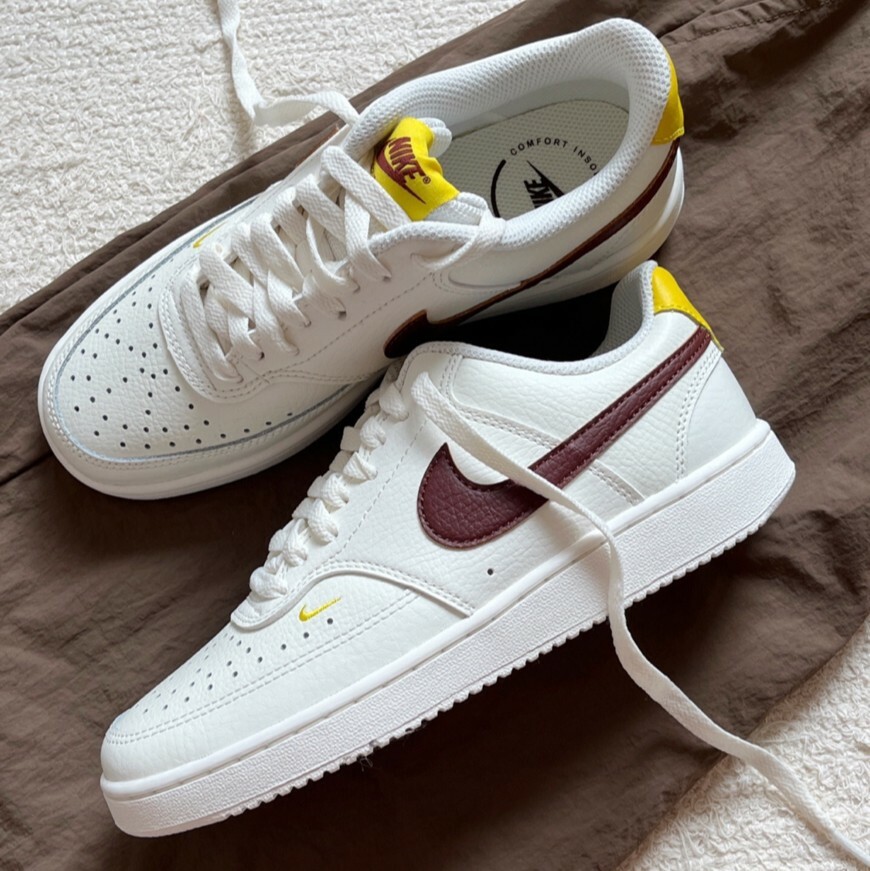 Nike Court Vision Low 摩卡棕 米色黃 低筒休閒鞋