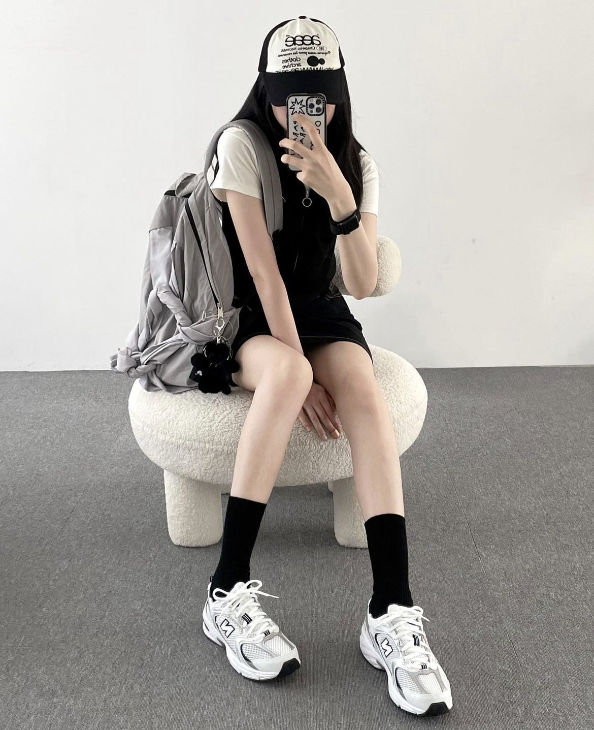 AEAE WEB LOGO TWO TONE BALL CAP - [BLACK/WHITE]