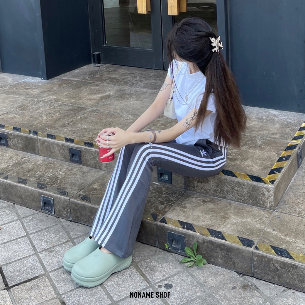 ADIDAS ORIGINALS ADILENIUM 喇叭 緊身 長褲 灰 (女款)