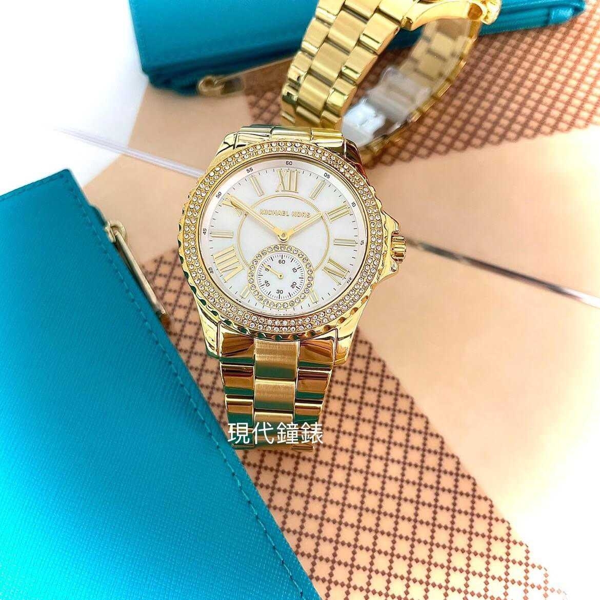 【MICHAEL KORS】晶鑽奢華羅馬時刻腕錶 MK7401 41mm 現代鐘錶