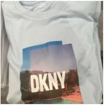 [S] DKNY POOL GRAPHIC TEE,SKY BLUE, M2313007-VPJ (SD672)