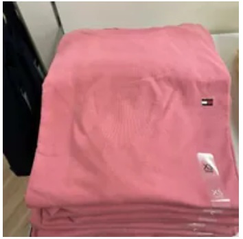 [S] TOMMY HILFIGER SOLID CREWNECK T-SHIRT,FADED PINK, 7849804-630 [FINAL SALE] (STH372)