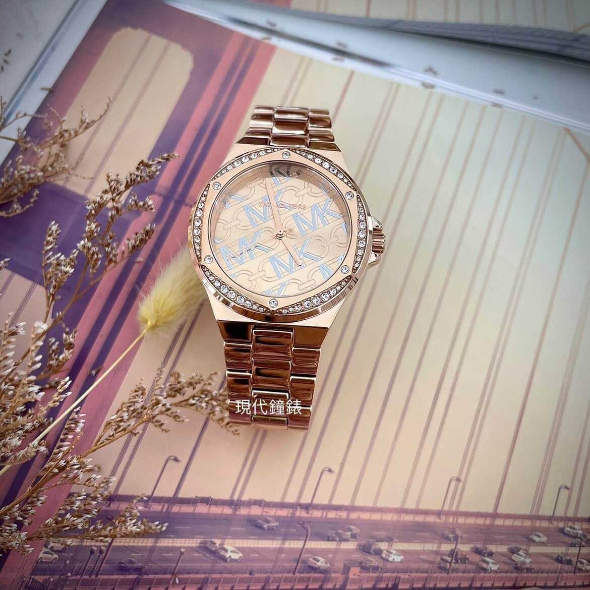 【MICHAEL KORS】Lennox 甜美氣質LOGO女錶 MK7405 37mm 現代鐘錶