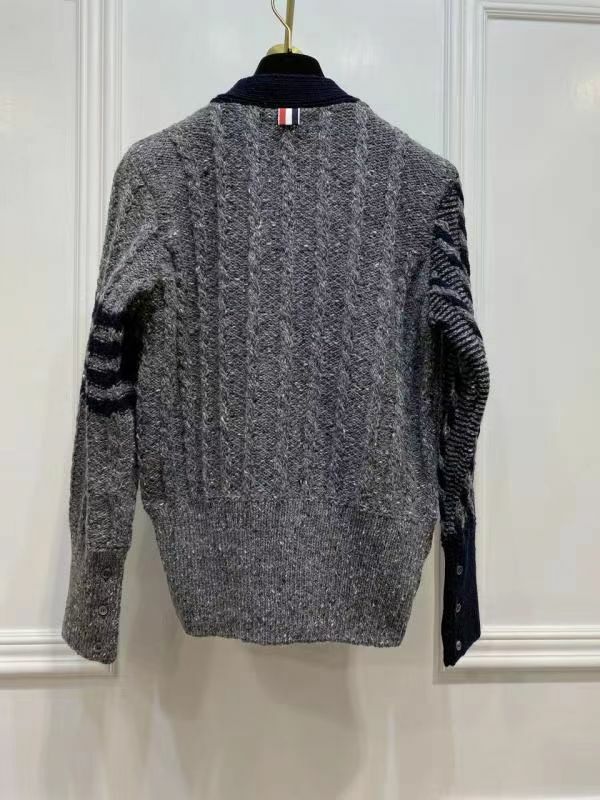 Thom Browne 拼色v領針織開衫 MKC486F Y1506    035 -T