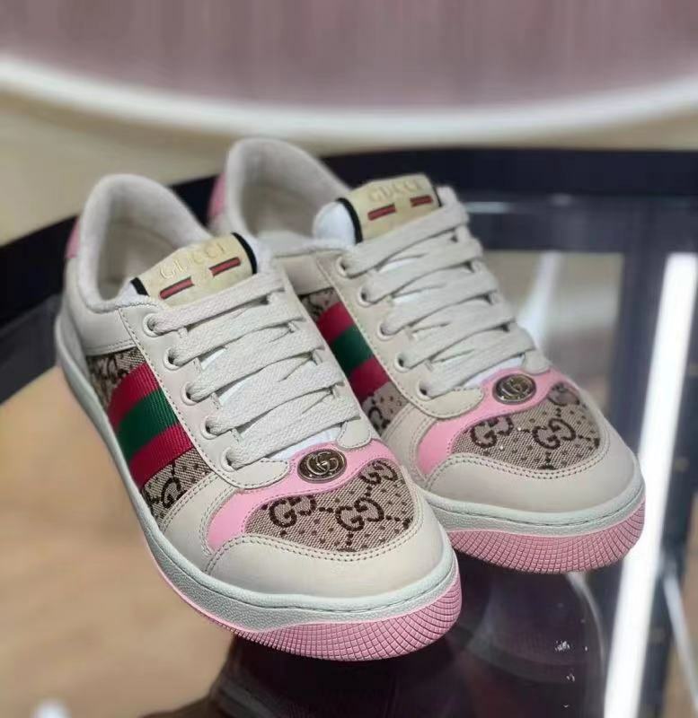 Gucci   水鑽粉尾髒髒球鞋 677423    9SFR0    2587 -T