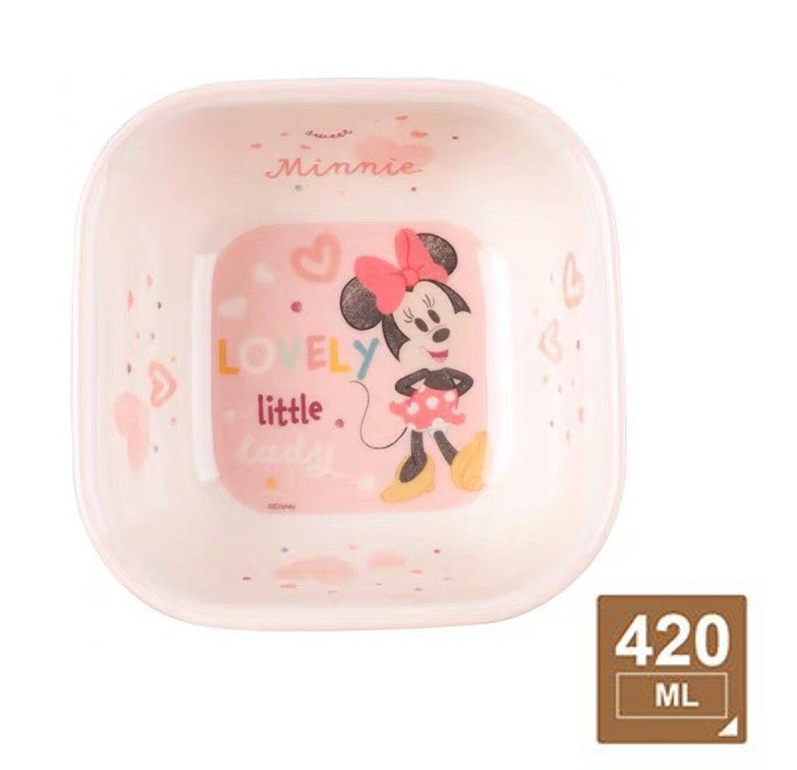 迪士尼米奇 | 兒童方形碗| 米妮 (科學瓷)