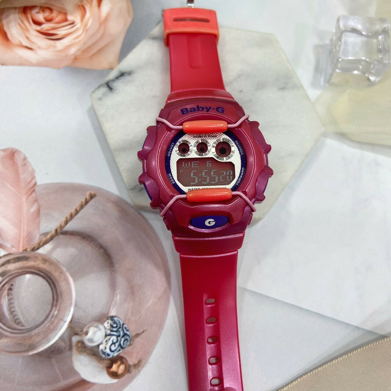 【Baby-G】桃紅運動電子腕錶 BG-1006SA-4A 39.8mm 現代鐘錶