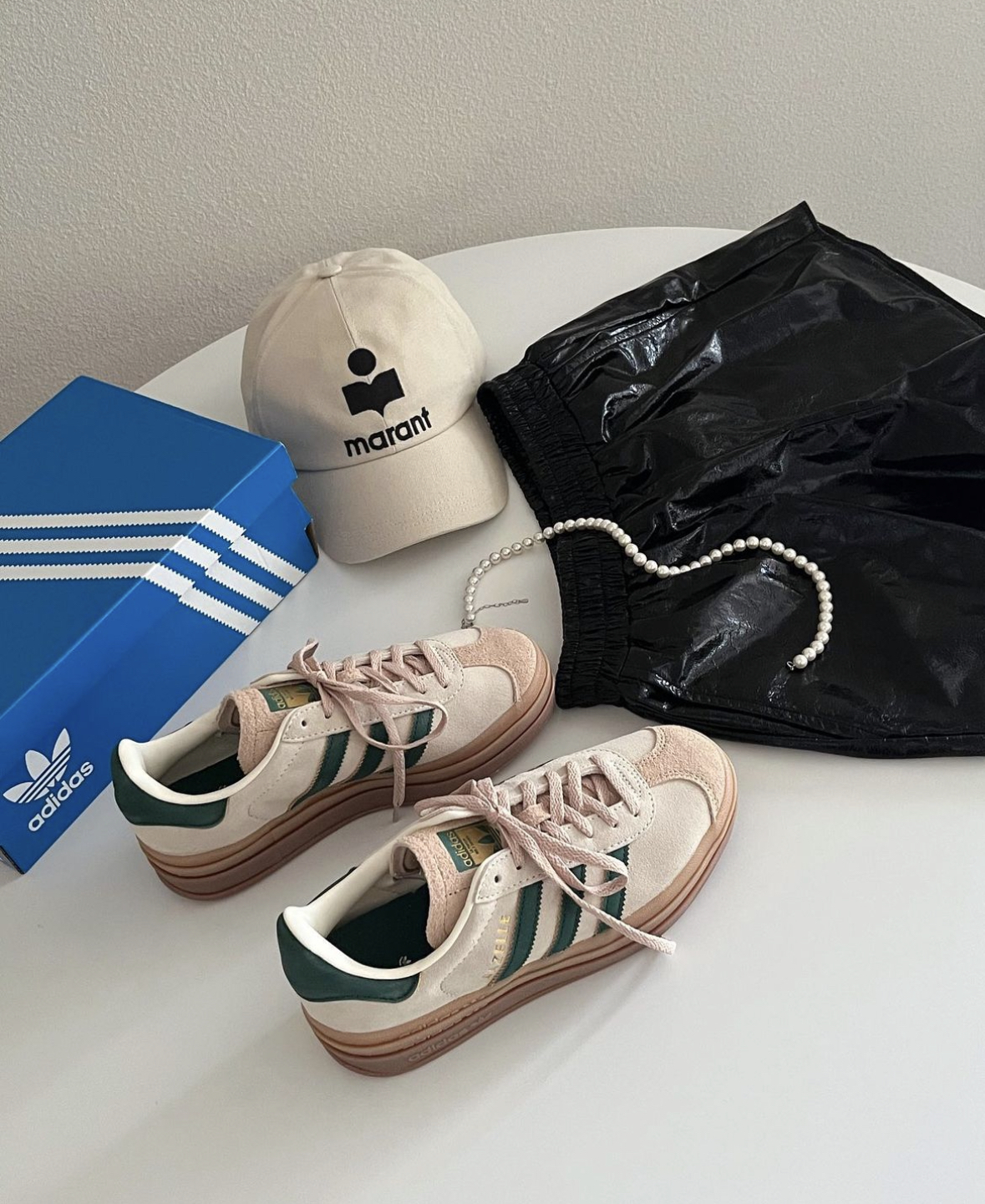 本週限時接單!! 章若楠同款 Adidas Originals Gazelle Bold 抹茶焦糖 奶茶色 褐色 厚底 德訓鞋 難哄 ID7056/預購