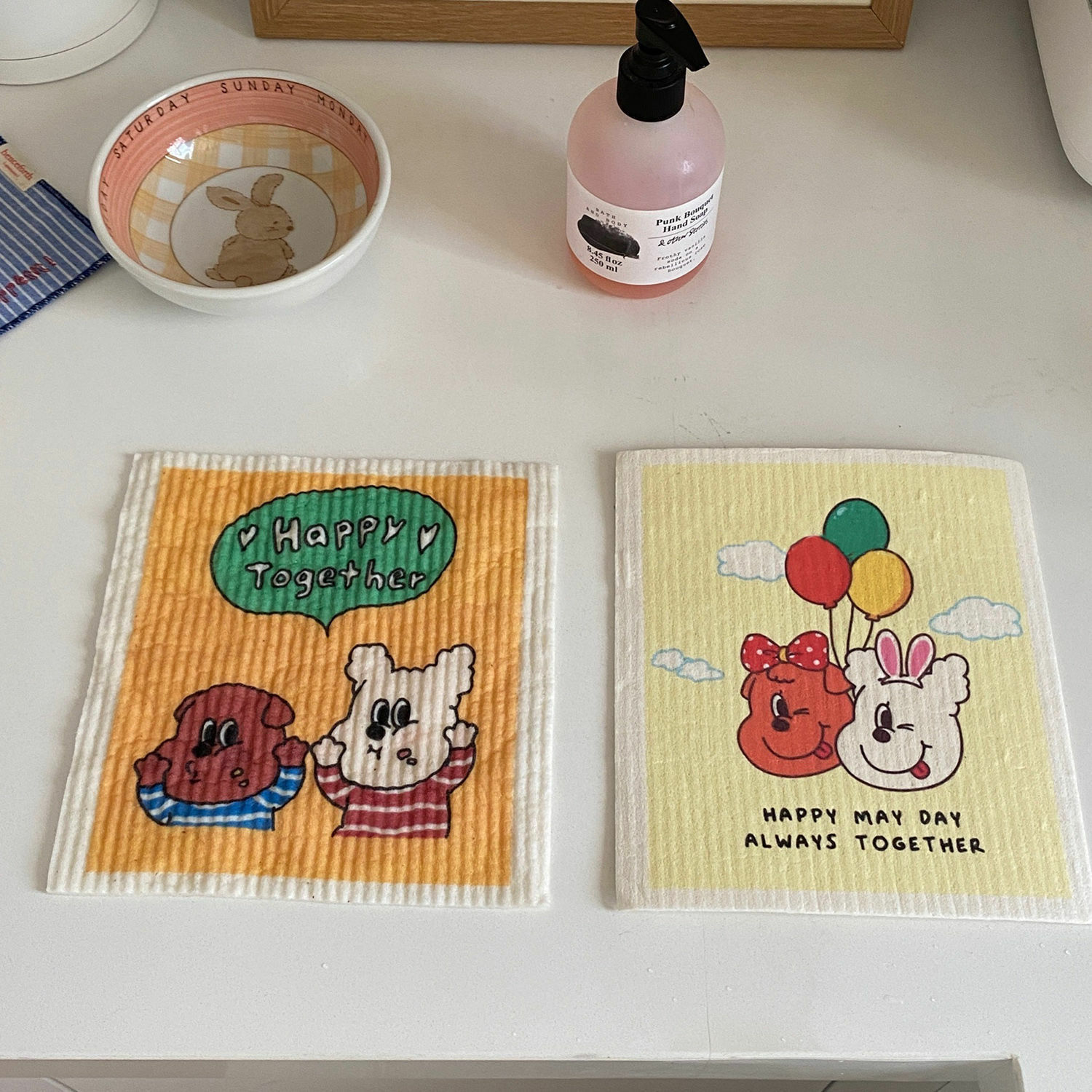 《2995》可愛卡通熊吸水木漿棉抹布