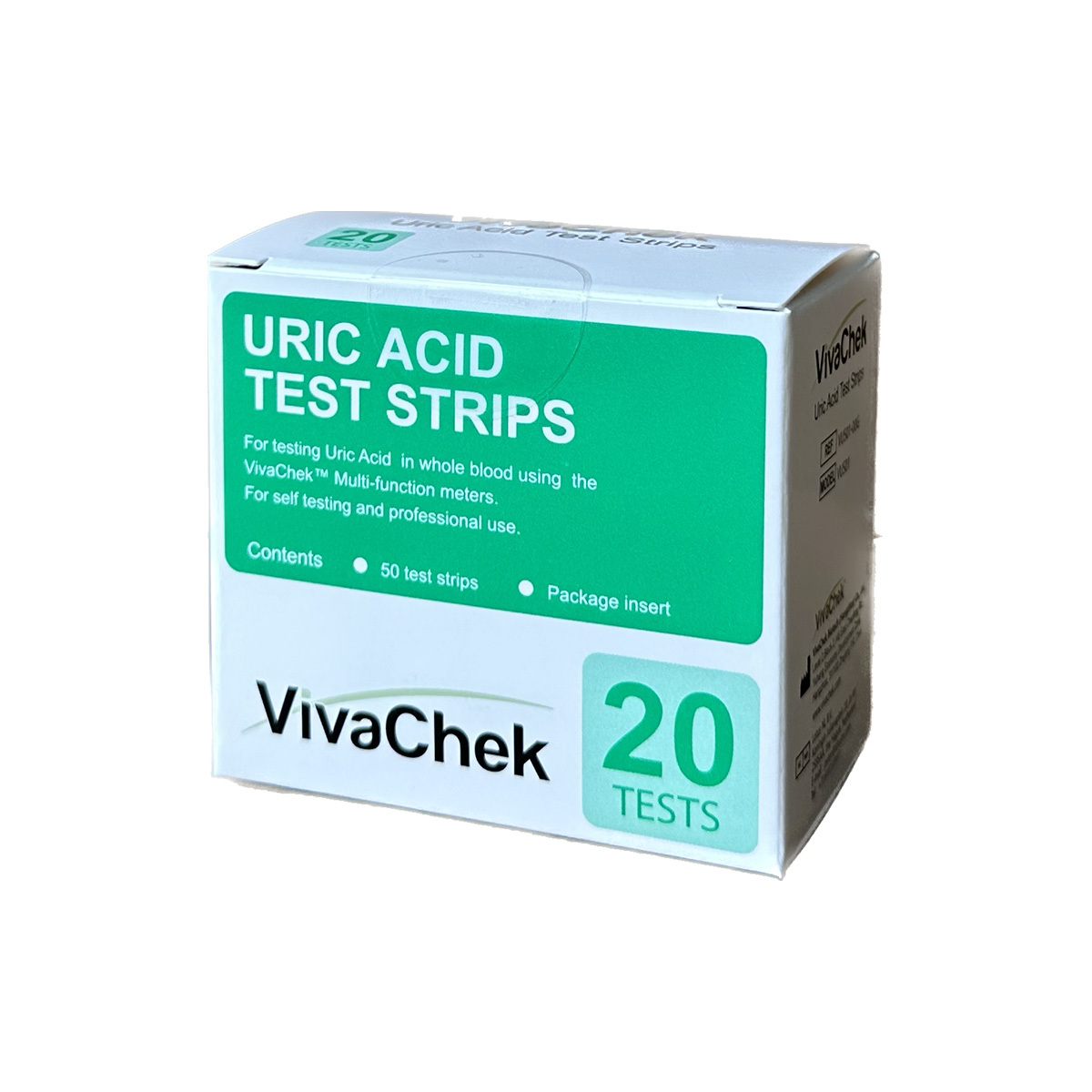 Uric Acid Test Strips 20pcs For Vivachek X Meter Use 7277