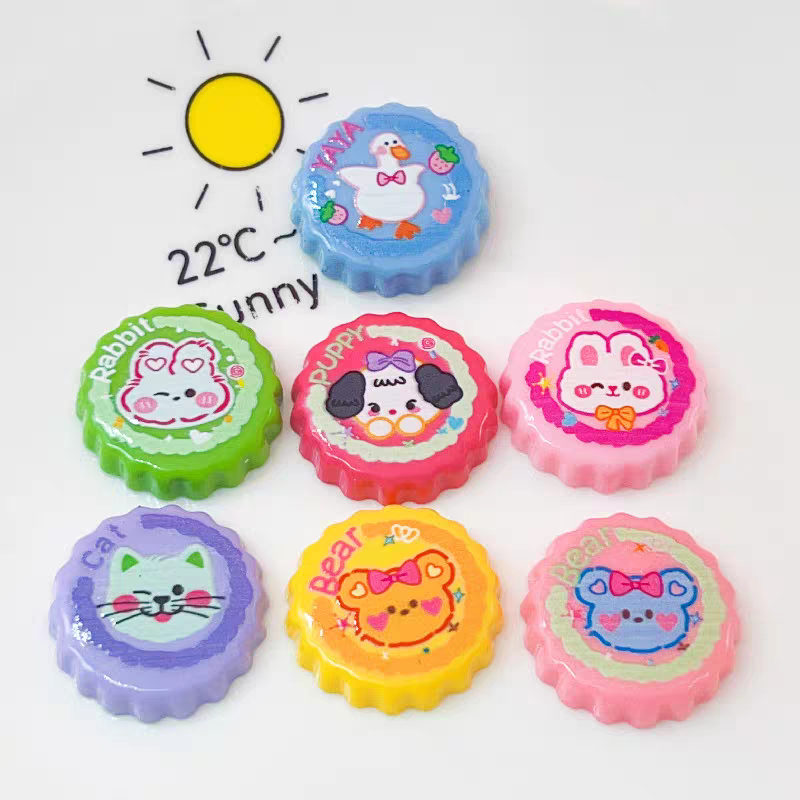 [5 for RM10] Cartoon Bottle Cap Hair Clip Cat Puppy Hair Clip