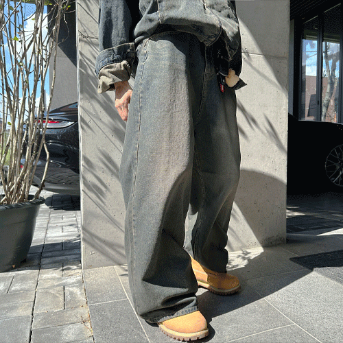 凱林寬腿牛仔褲