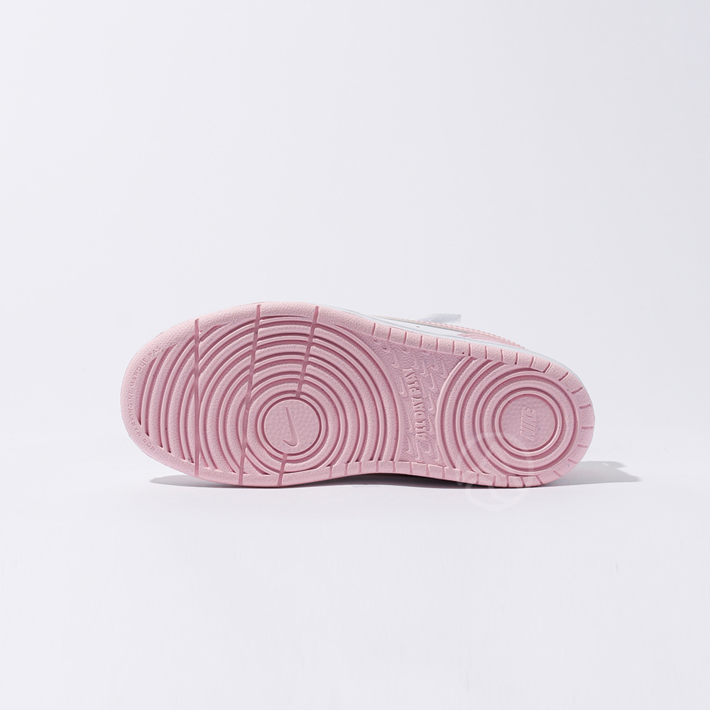 Nike Court Borough Low Recraft 中童 粉白 魔鬼氈 舒適 休閒鞋 DV5457-105