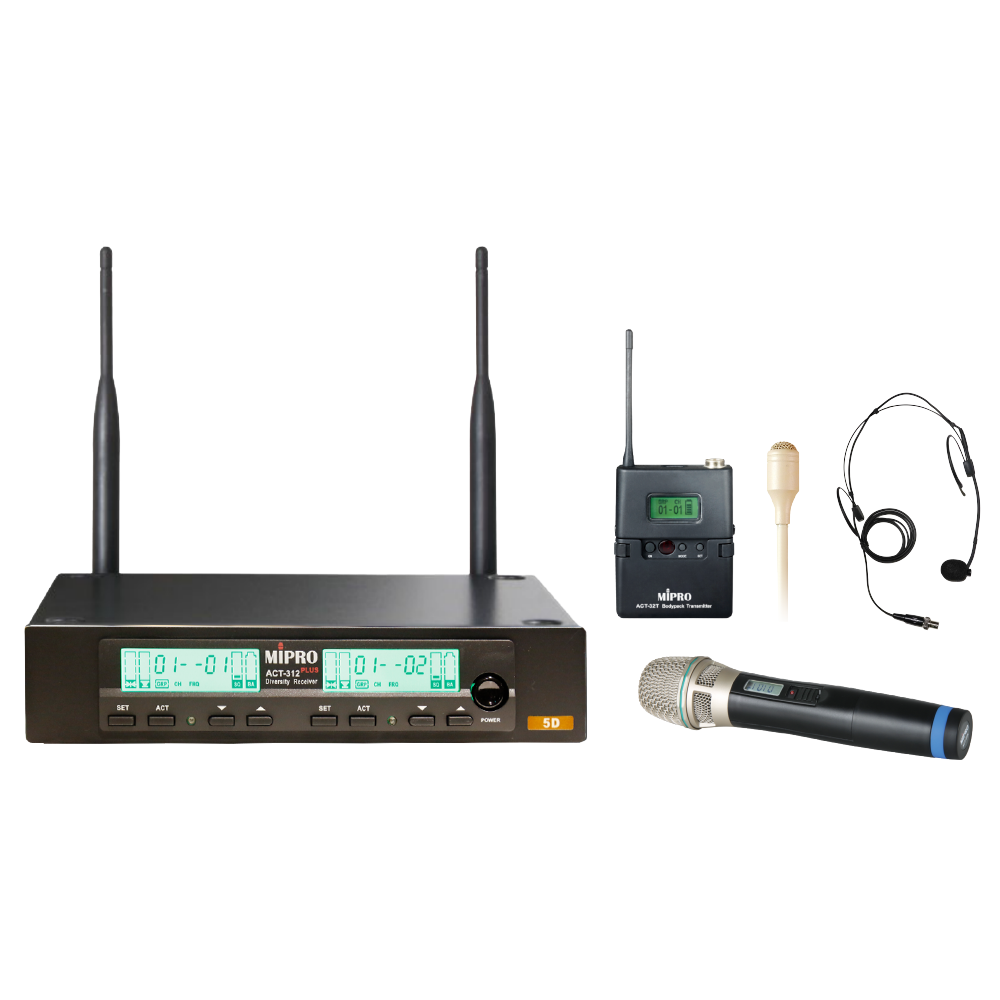 MIPRO Mipro / ACT312 Plus 雙軌無線麥克風傳輸系統(可任選搭配手握/頭戴/領夾式麥克風) — 三峽麥克風｜YA! 玩音樂