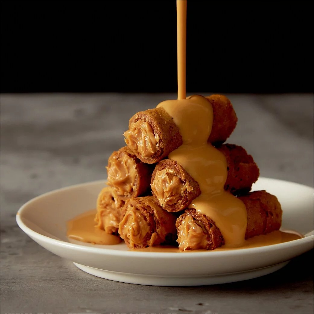 厚田春【濃餡蛋捲】減醣濃郁顆粒花生奢蛋捲(16入) 250g 急凍保存5-6個月/ 常溫保存 2 個月