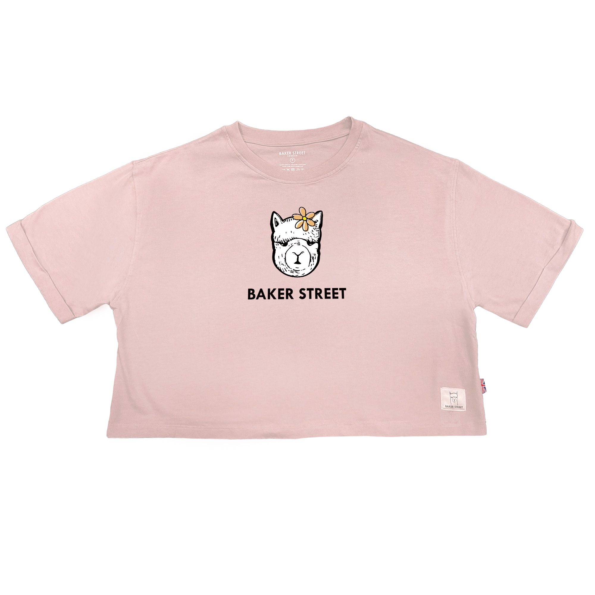 Flower Alpaca 羊駝花花 短版女T恤