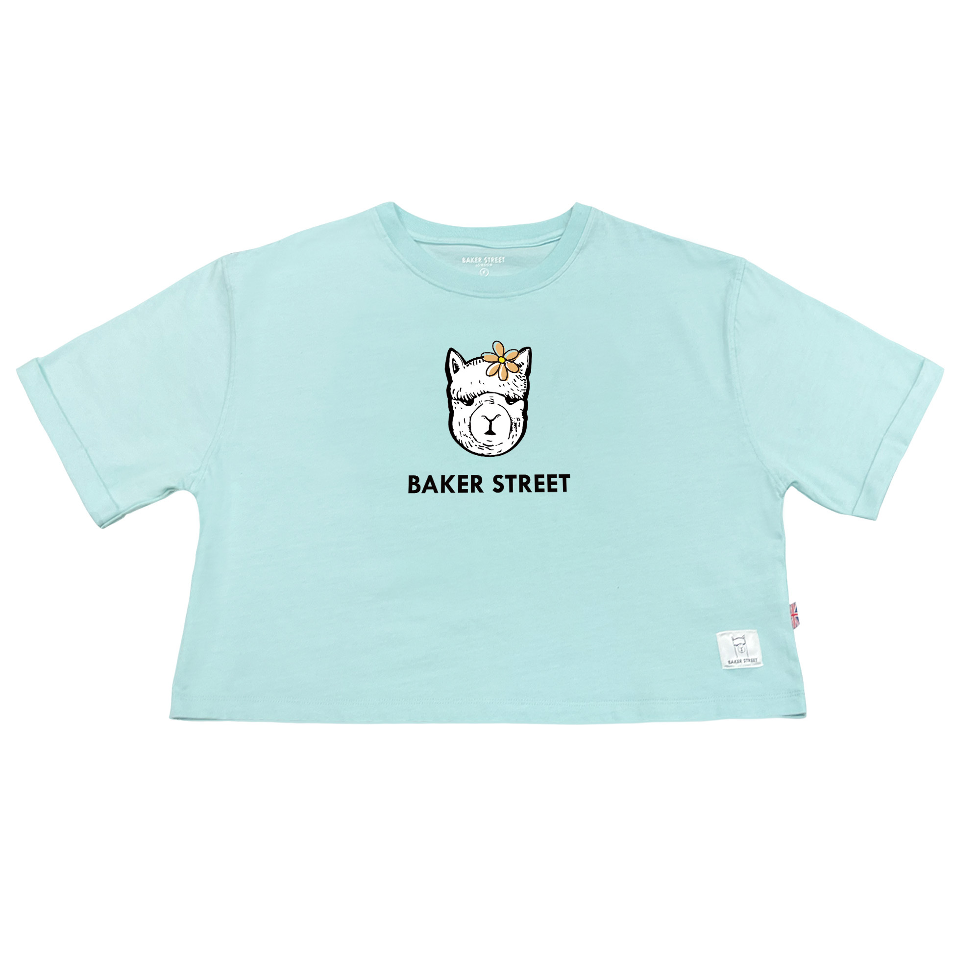 Flower Alpaca 羊駝花花 短版女T恤