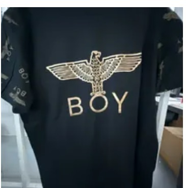 [S] BOYLONDON BOY EAGLE REFIT T-SHIRT,BLACK GOLD, B00TS1003U99 (SBB277)
