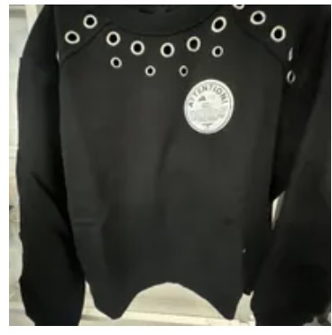 [S] BOYLONDON CIRCLE HOLE SWEATSHIRT,BLACK/SILVER, B71TPMT07F98 (SBB278)