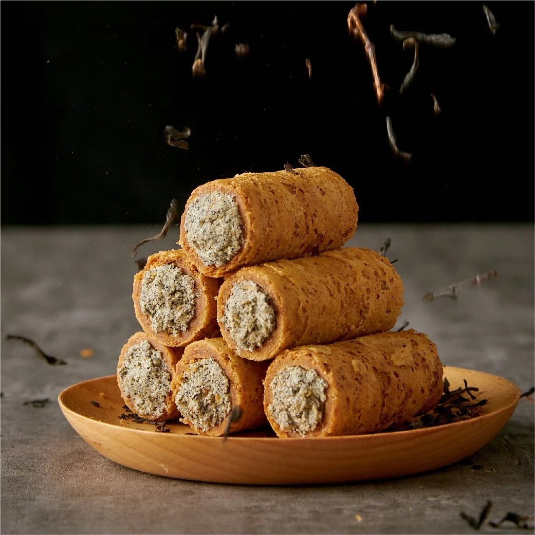 厚田春【-濃餡蛋捲】減醣伯爵紅茶 [奢] 蛋捲 (16入)  210g  急凍保存7-8個月/ 常溫保存 2 個月