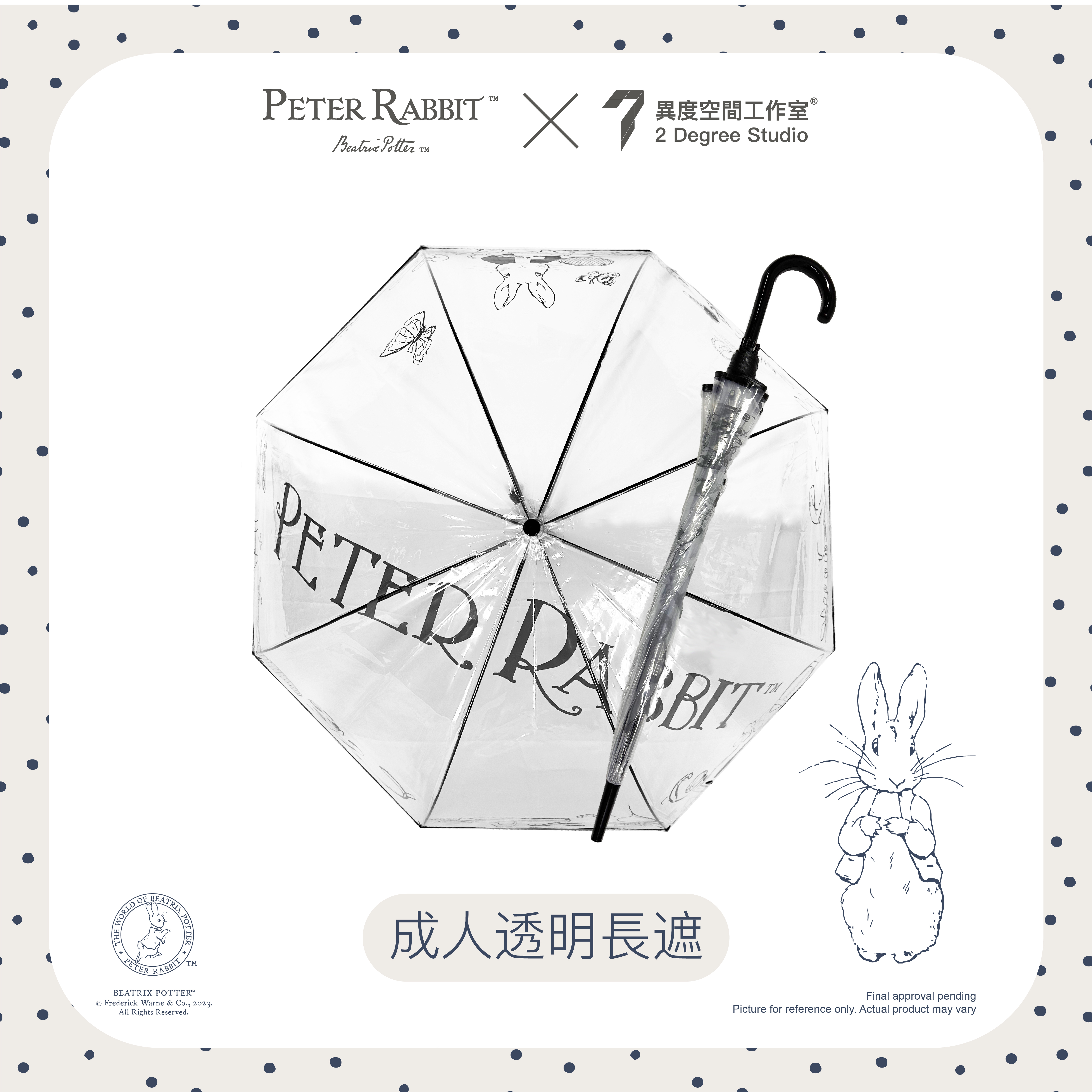 Peter Rabbit 成人透明公主長遮