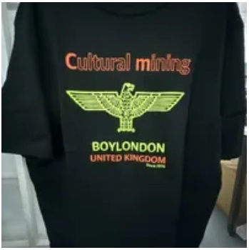 [S] BOYLONDON NEONISM OVERFIT T-SHIRT,BLACK MULTI, B02TS1502U71 (SBB285)