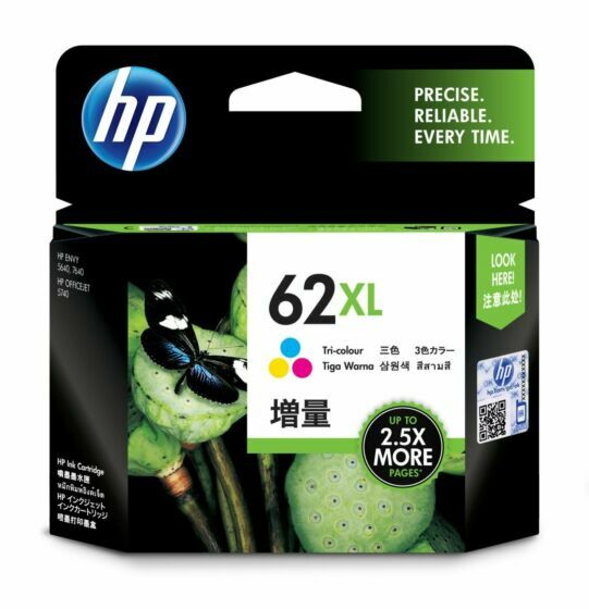 HP 62XL 高打印量三色原廠墨盒