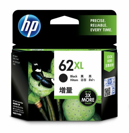 HP 62XL 高打印量黑色原廠墨盒