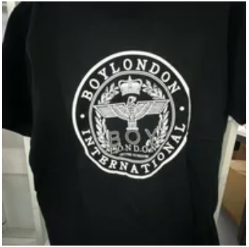 [S] BOYLONDON CROWN EAGLE T-SHIRT,BLACK WHITE, B02TS1465U89 (SBB291)