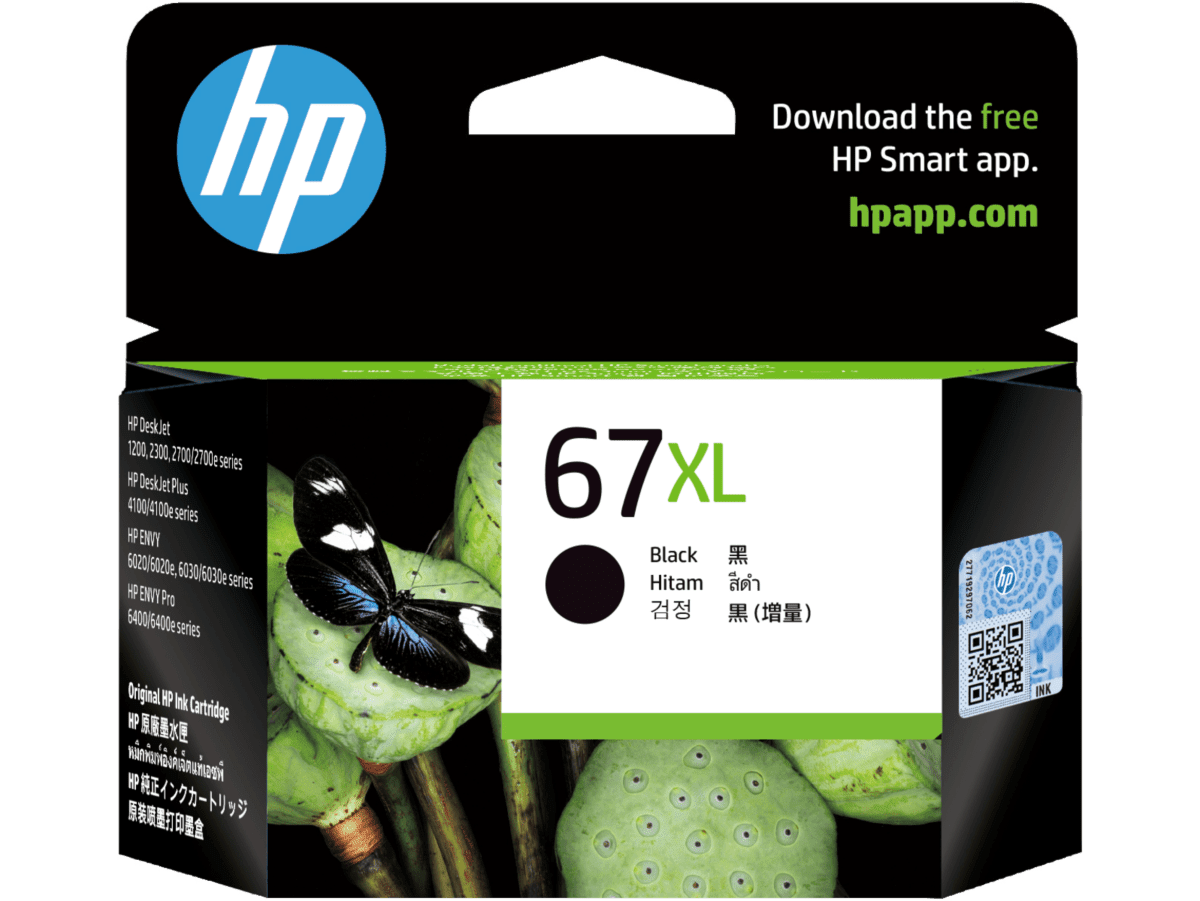 HP 67XL 高打印量黑色原廠墨盒