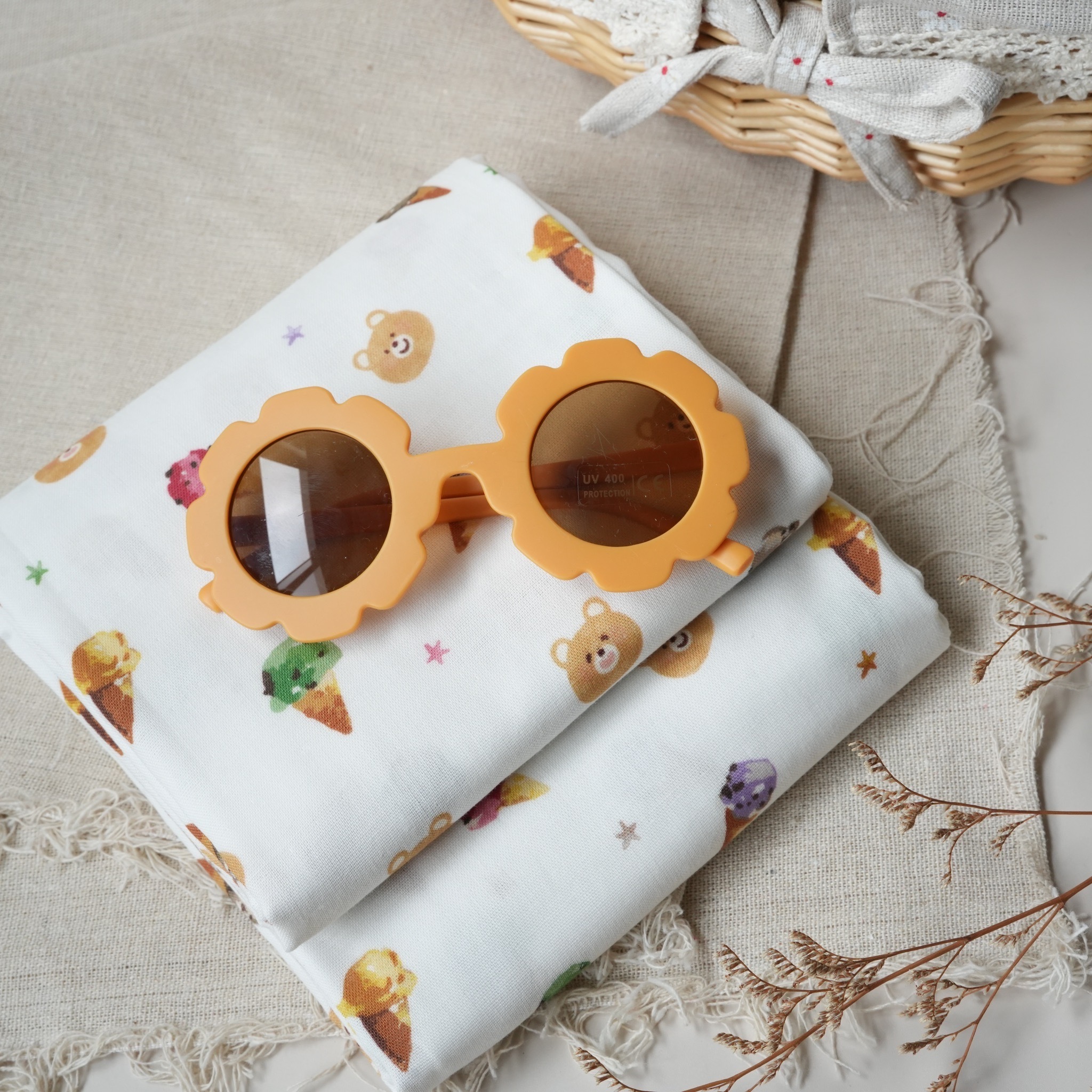 Hi Y.P store-包巾-獨家設計款-冰淇淋小熊