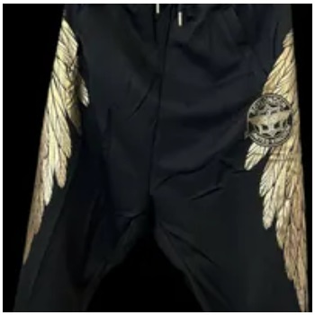 [S] BOYLONDON 2 WINGS SIDE PRINT WITH LOGO PATCH PANTS,BLACK/GOLD, B82TP1307U99 (SBB294)