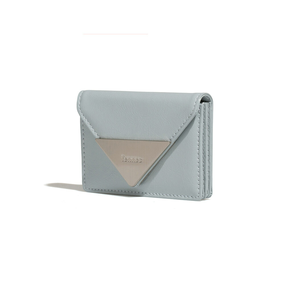 fennec - CRINKLE TRIANGLE ACCORDION POCKET D - MID GREY