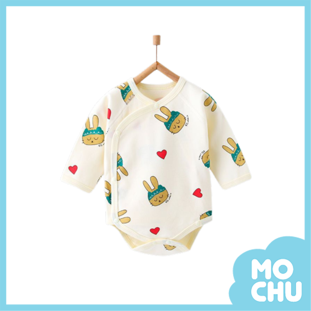 愛睡覺小白兔長袖包屁衣
