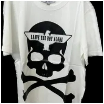 [S] BOYLONDON LEAVE THE BOY ALONE PRINT T-SHIRT,WHITE, B63TS72U800 (SBB305)