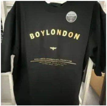 [S] BOYLONDON MINI EAGLE T-SHIRT,BLACK GOLD, B02TS1224U99 (SBB308)