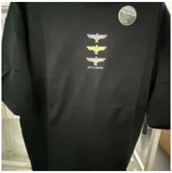 [S] BOYLONDON TRIPLE EAGLES T-SHIRT,BLACK GOLD, B02TS1222U99 (SBB311)