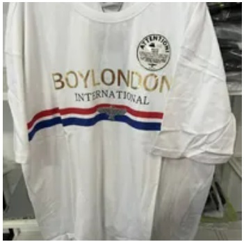 [S] BOYLONDON BOY EAGLE INTERNATIONAL PRINT OVERSIZED T-SHIRT,WHITE GOLD, B93TS1402091 (SBB312)