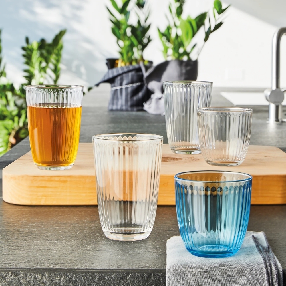 Bormioli Rocco 線條玫瑰色水杯-290ml/1入