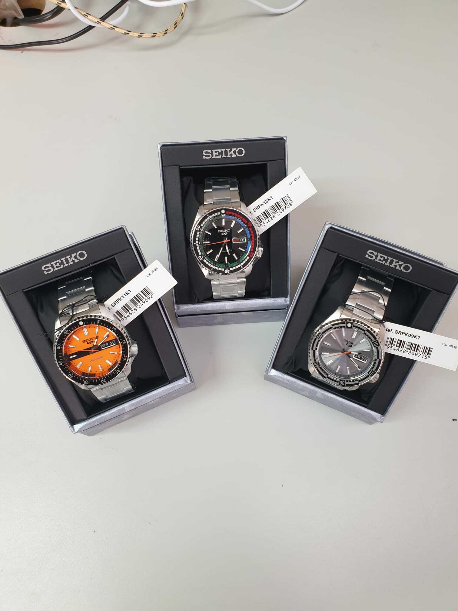 SEIKO SKX SPORTS STYLE SPORTS 5 SPECIAL EDITION AUTOMATIC 精工自動機械手錶 SRPK09K1 silver 銀面 /SRPK11K1 orange 橙面 / SRPK13K1 Black 黑面