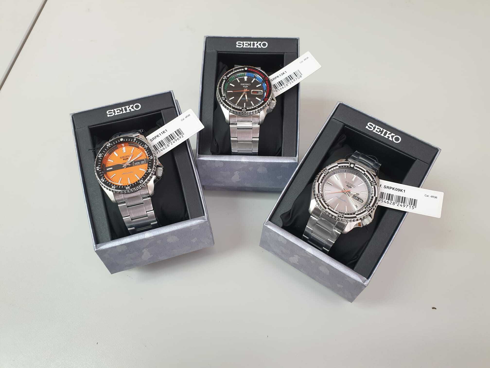 SEIKO SKX SPORTS STYLE SPORTS 5 SPECIAL EDITION AUTOMATIC 精工自動機械手錶 SRPK09K1 silver 銀面 /SRPK11K1 orange 橙面 / SRPK13K1 Black 黑面