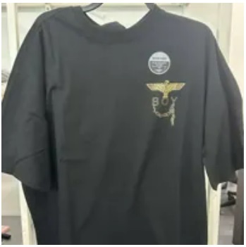 [S] BOYLONDON CHAIN EAGLE T-SHIRT,BLACK GOLD, B02TS1473U99 (SBB317)