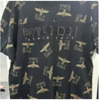 [S] BOYLONDON SHADOW REFIT T-SHIRT,BLACK/GOLD, B02TS1242U99 (SBB318)