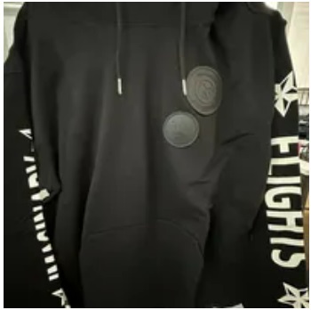 [S] BOYLONDON 2 ROUND PATCH LOGO LONGSLEEVE HOODIE,BLACK/WHITE, B73TPHD11U89 (SBB322)