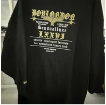 [S] BOYLONDON EMBROIDERY PULLOVER DRESS,BLACK/GOLD, B83OP1321F99 (SBB323)