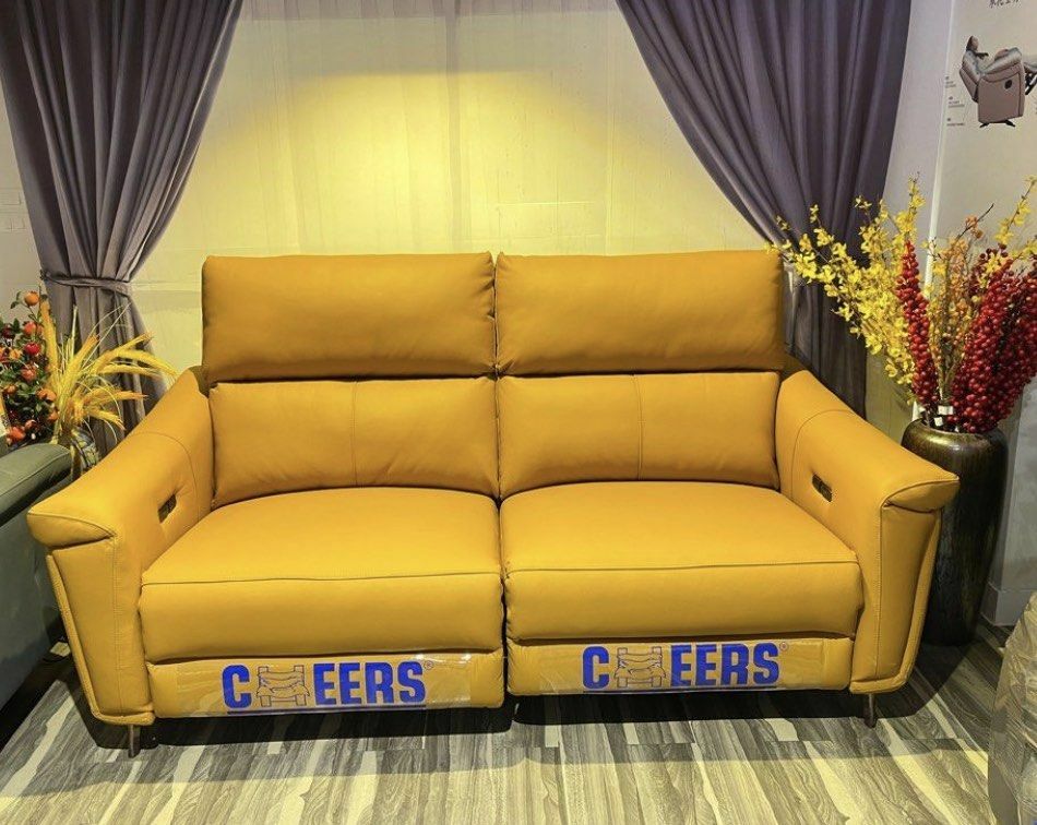 芝華仕11162M 真皮雙電鉸梳化