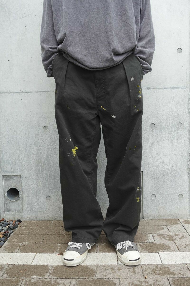 ANCELLM - PAINT CHINO TROUSERS / 2COLORS